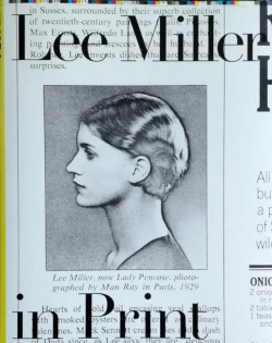 Lee Miller in print